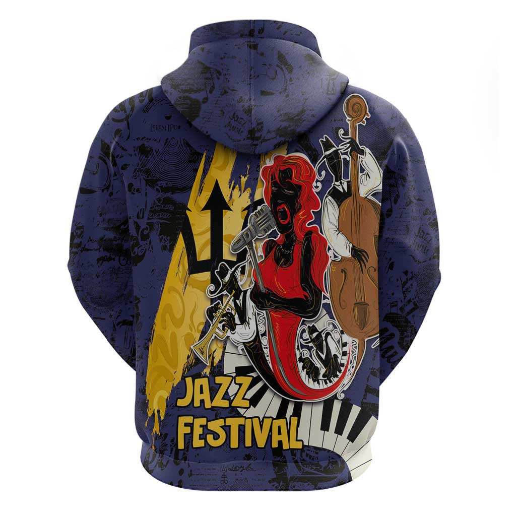 Afro-Barbados Jazz Festival Zip Hoodie Abstract Jazz Art