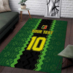 Custom Mali Football Area Rug Les Aigles-Green, Gold & Red