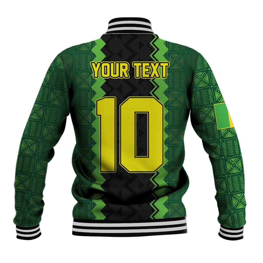 Custom Mali Football Baseball Jacket Les Aigles-Green, Gold & Red