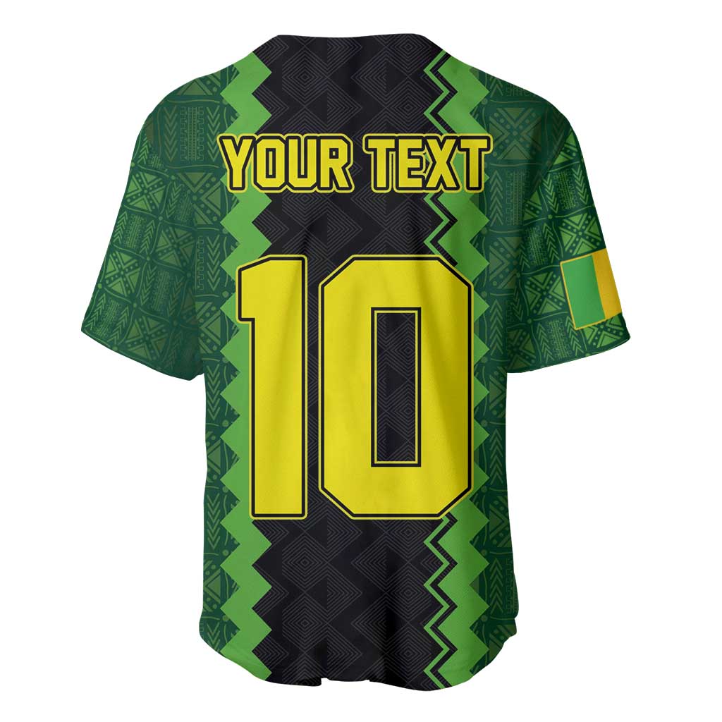 Custom Mali Football Baseball Jersey Les Aigles-Green, Gold & Red