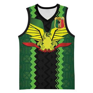Custom Mali Football Basketball Jersey Les Aigles-Green, Gold & Red - African Pride