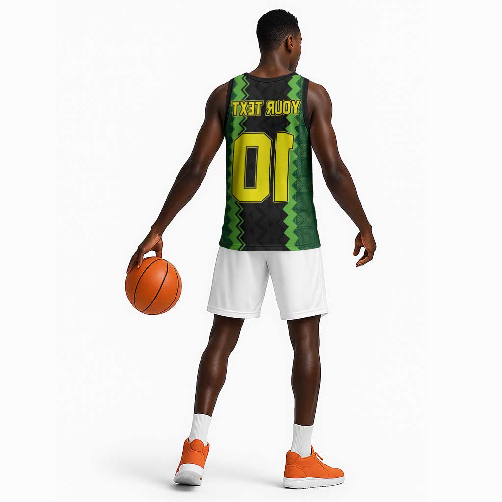 Custom Mali Football Basketball Jersey Les Aigles-Green, Gold & Red - African Pride