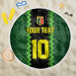 Custom Mali Football Beach Blanket Les Aigles-Green, Gold & Red
