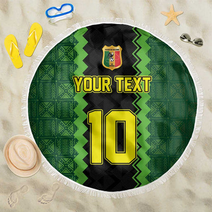 Custom Mali Football Beach Blanket Les Aigles-Green, Gold & Red