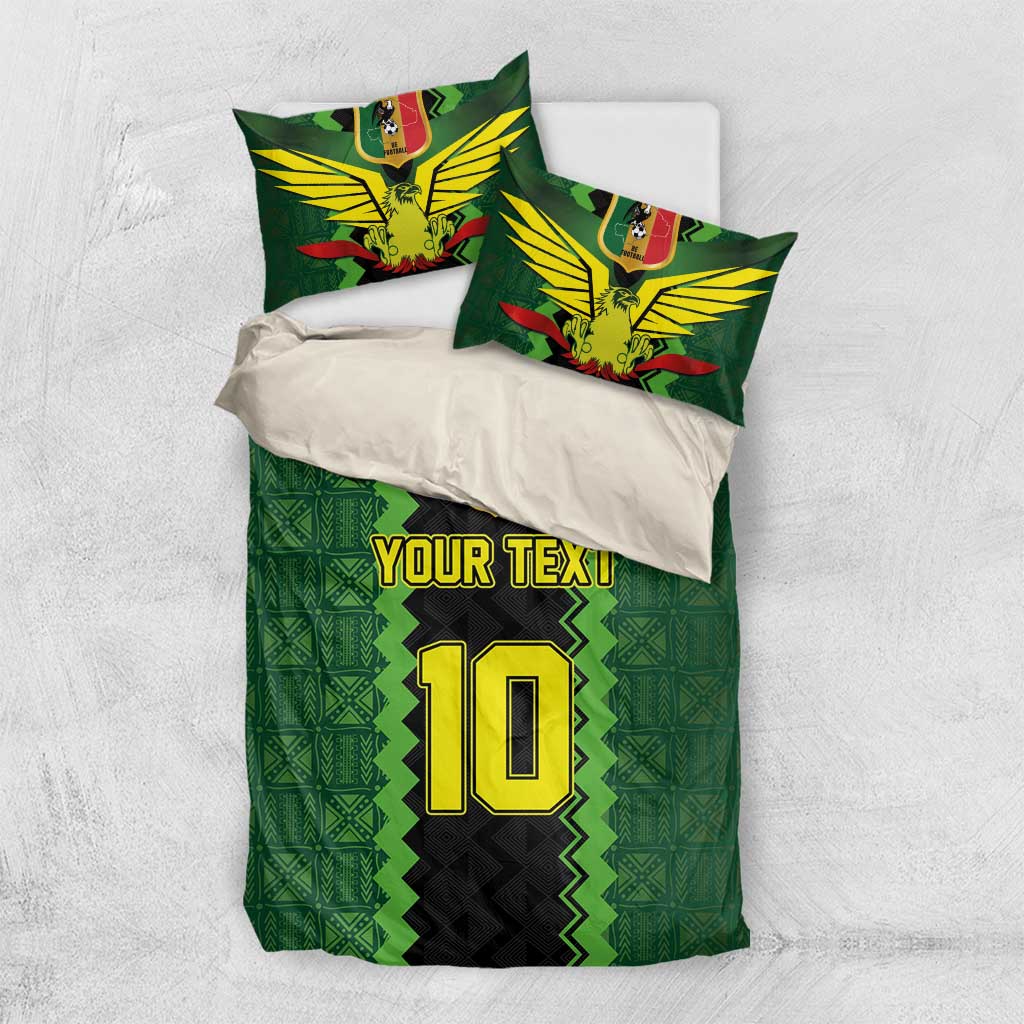 Custom Mali Football Bedding Set Les Aigles-Green, Gold & Red