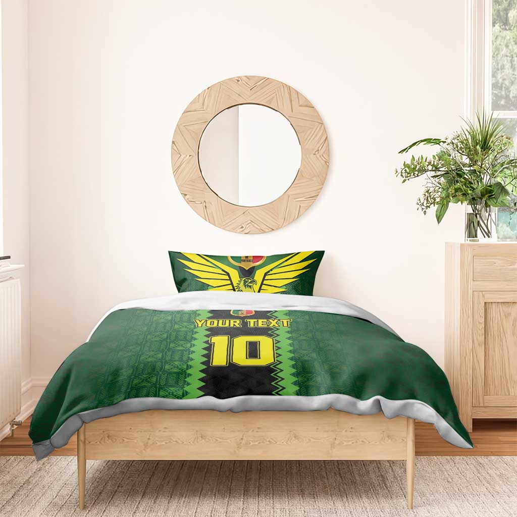 Custom Mali Football Bedding Set Les Aigles-Green, Gold & Red