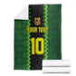 Custom Mali Football Blanket Les Aigles-Green, Gold & Red