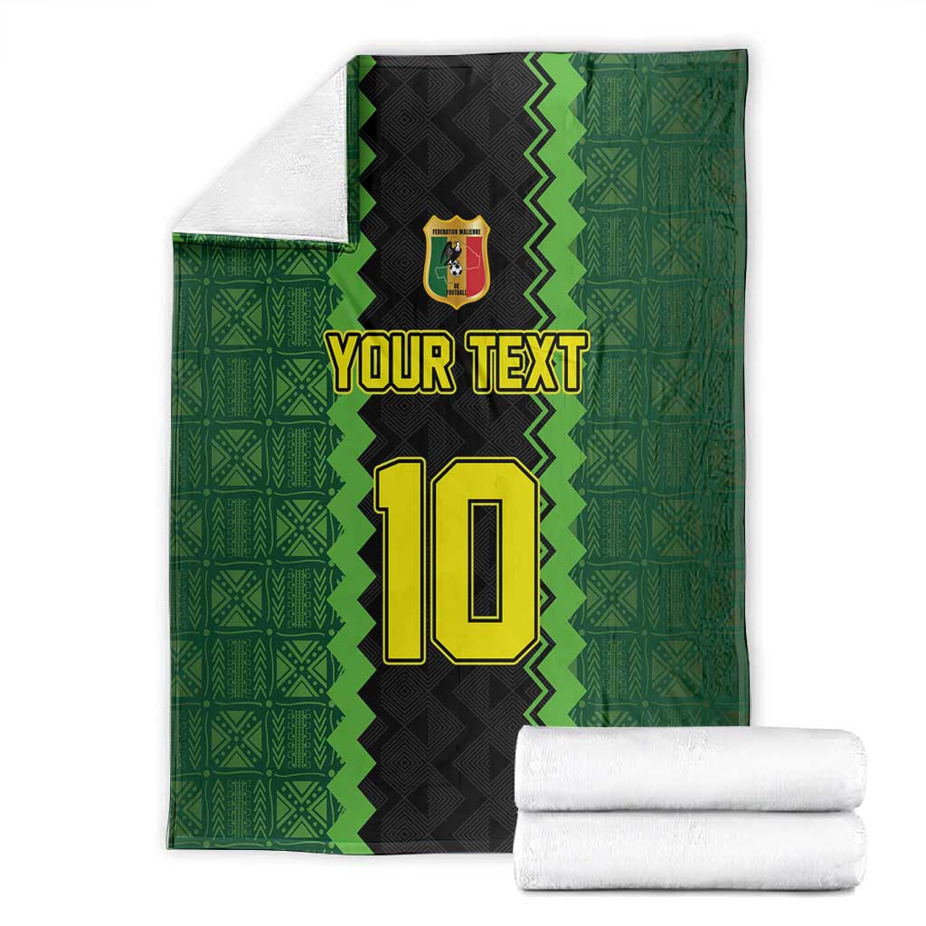 Custom Mali Football Blanket Les Aigles-Green, Gold & Red
