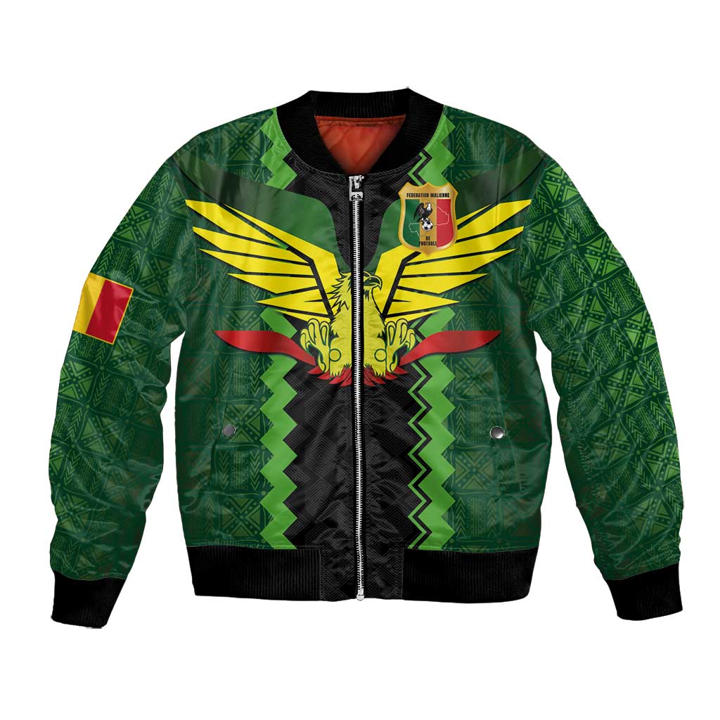 Custom Mali Football Bomber Jacket Les Aigles-Green, Gold & Red
