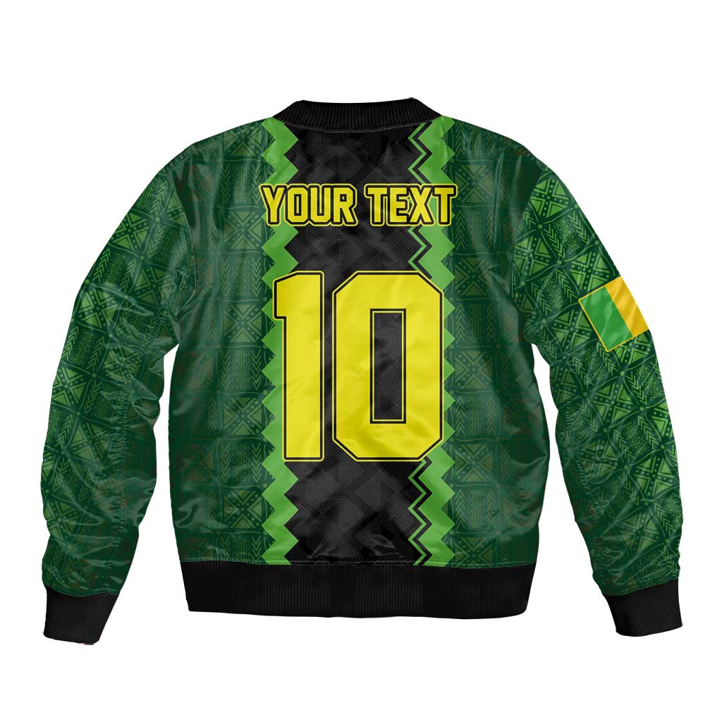 Custom Mali Football Bomber Jacket Les Aigles-Green, Gold & Red
