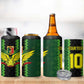 Custom Mali Football 4 in 1 Can Cooler Tumbler Les Aigles-Green, Gold & Red