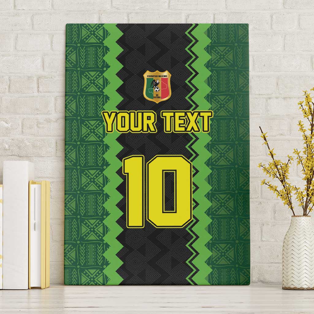 Custom Mali Football Canvas Wall Art Les Aigles-Green, Gold & Red