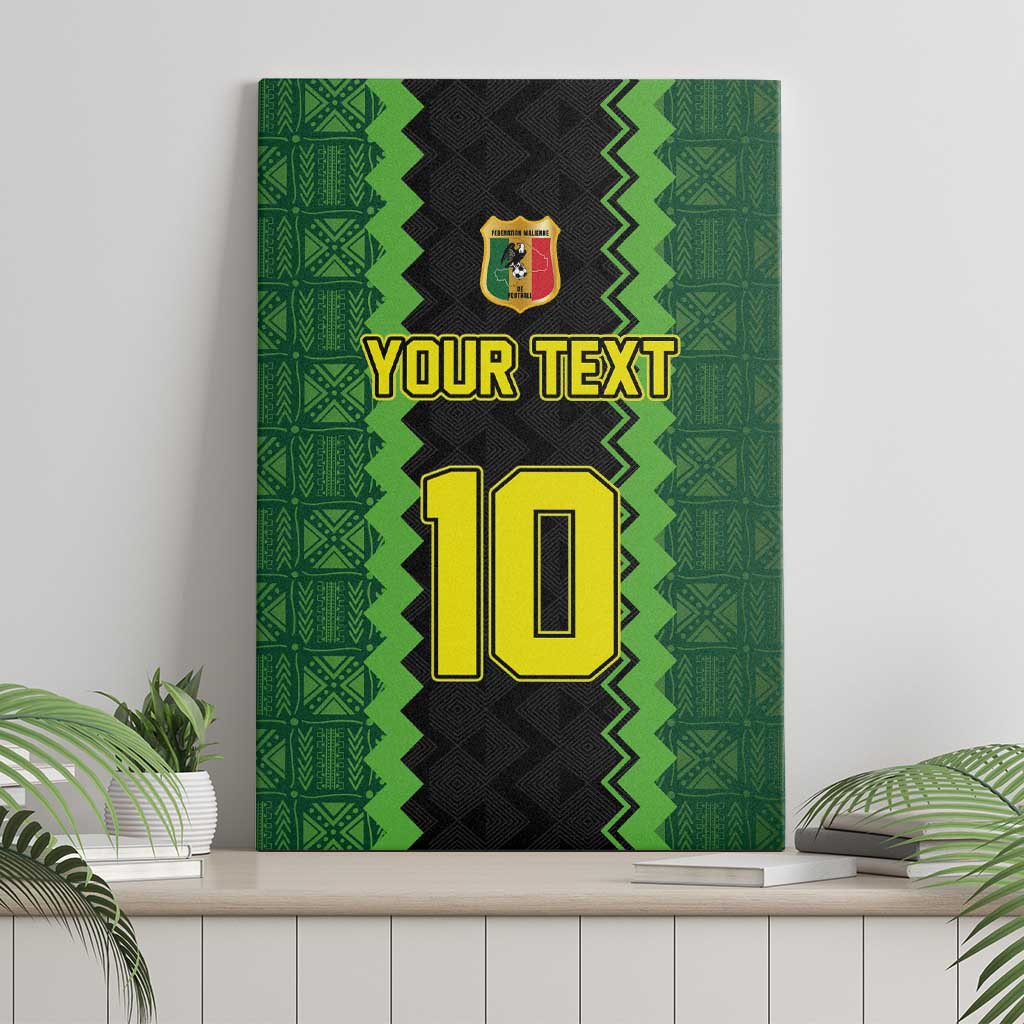 Custom Mali Football Canvas Wall Art Les Aigles-Green, Gold & Red