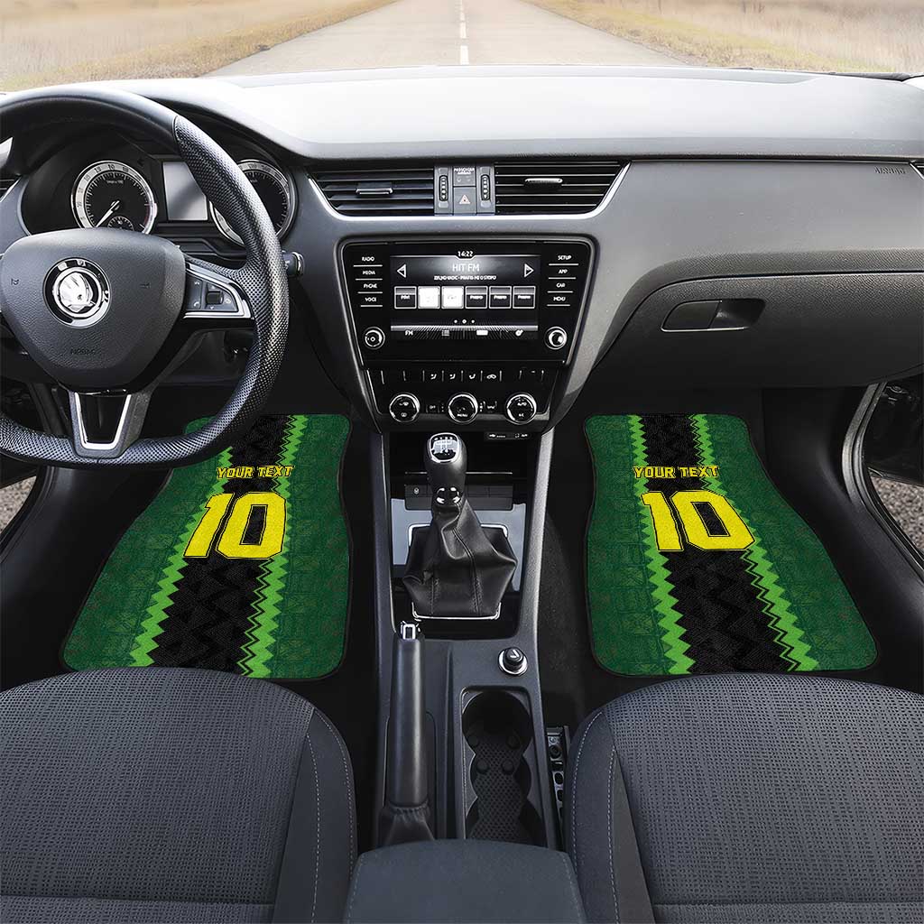 Custom Mali Football Car Mats Les Aigles-Green, Gold & Red