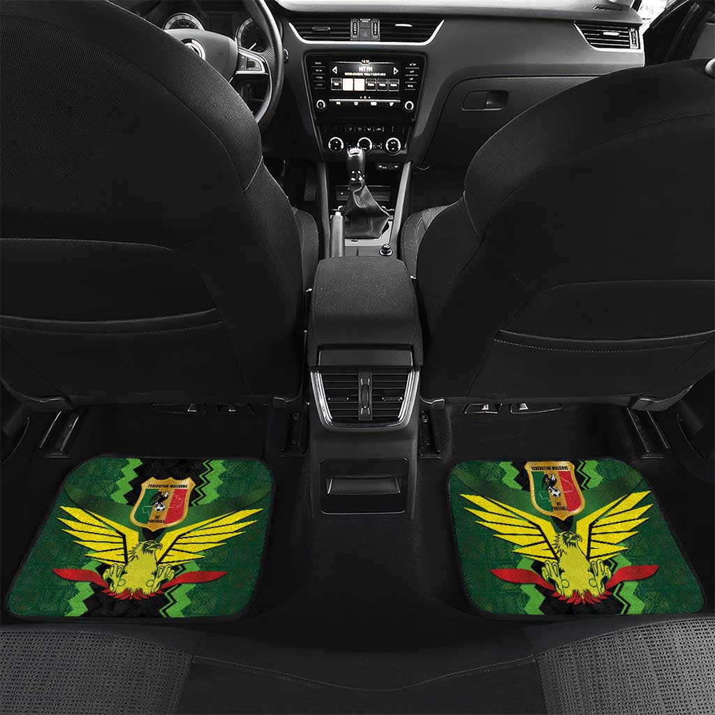 Custom Mali Football Car Mats Les Aigles-Green, Gold & Red