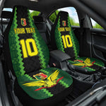 Custom Mali Football Car Seat Cover Les Aigles-Green, Gold & Red