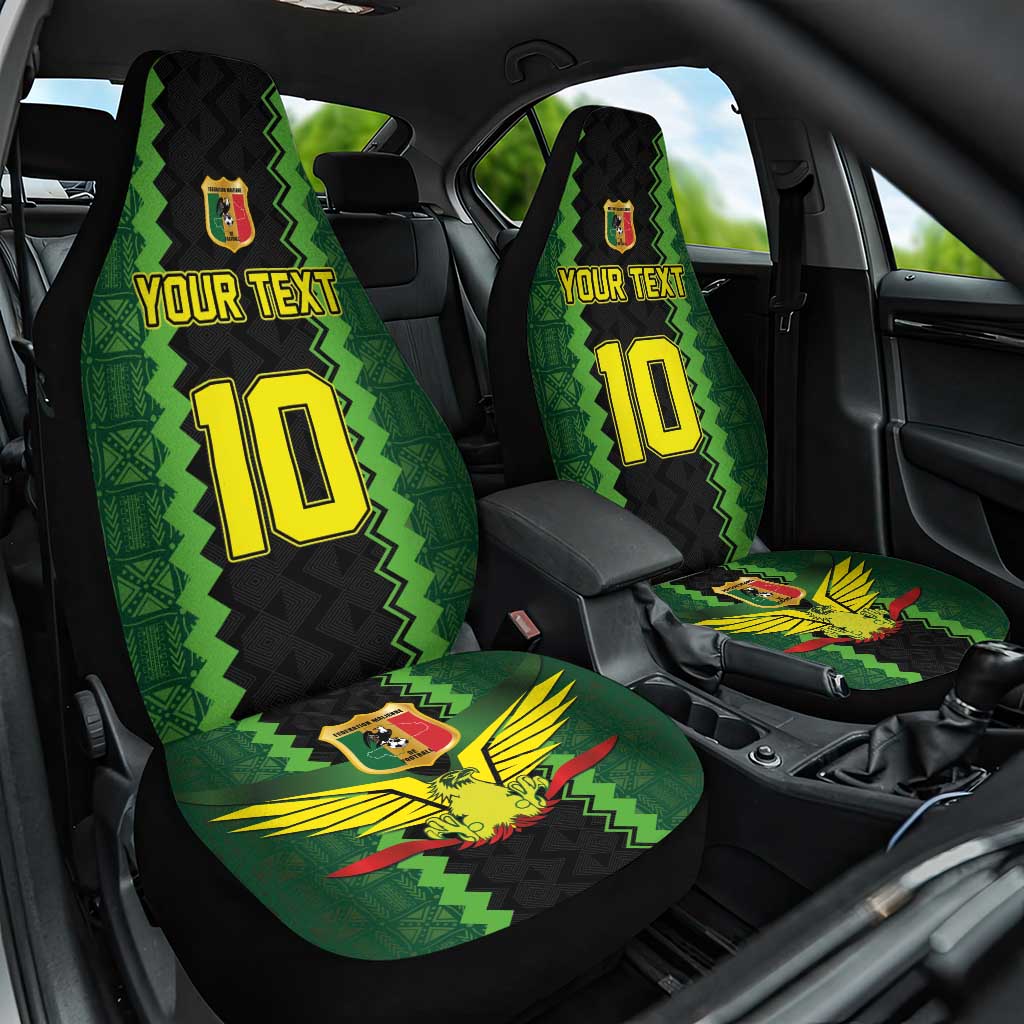 Custom Mali Football Car Seat Cover Les Aigles-Green, Gold & Red