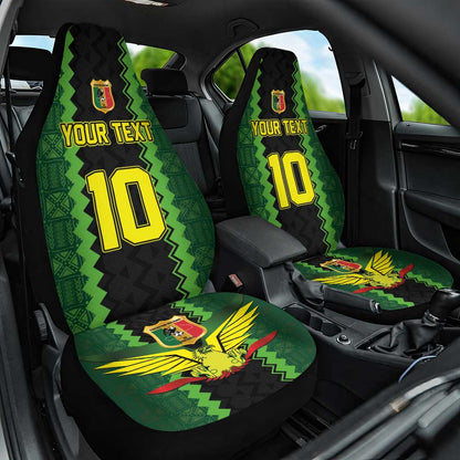 Custom Mali Football Car Seat Cover Les Aigles-Green, Gold & Red