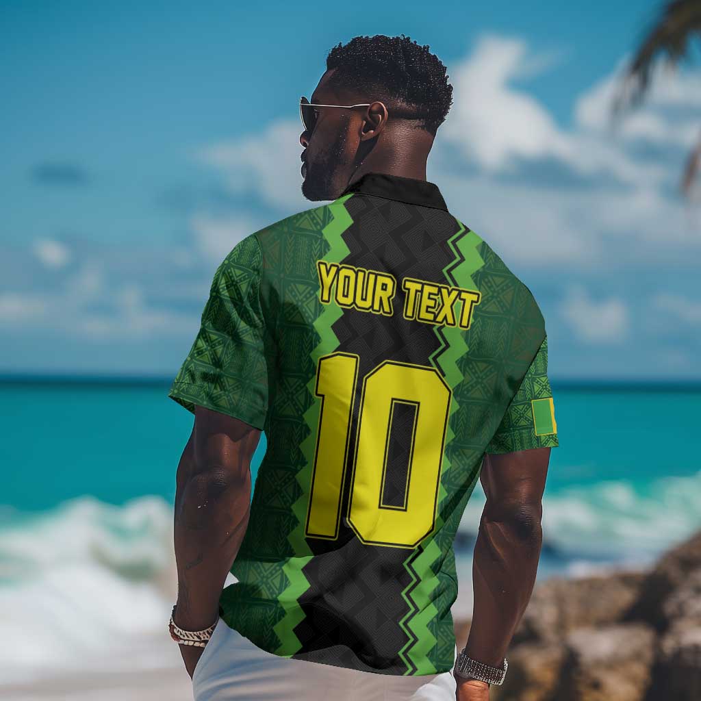 Custom Mali Football Hawaiian Shirt Les Aigles-Green, Gold & Red