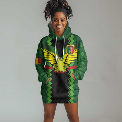 Custom Mali Football Hoodie Dress Les Aigles-Green, Gold & Red