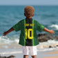 Custom Mali Football Kid Hawaiian Shirt Les Aigles-Green, Gold & Red