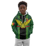 Custom Mali Football Kid Hoodie Les Aigles-Green, Gold & Red