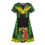 Custom Mali Football Kid Short Sleeve Dress Les Aigles-Green, Gold & Red