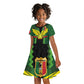 Custom Mali Football Kid Short Sleeve Dress Les Aigles-Green, Gold & Red