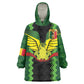 Custom Mali Football Kid Wearable Blanket Hoodie Les Aigles-Green, Gold & Red