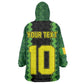 Custom Mali Football Kid Wearable Blanket Hoodie Les Aigles-Green, Gold & Red