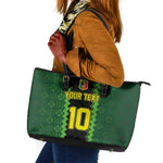 Custom Mali Football Leather Tote Bag Les Aigles-Green, Gold & Red