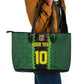 Custom Mali Football Leather Tote Bag Les Aigles-Green, Gold & Red