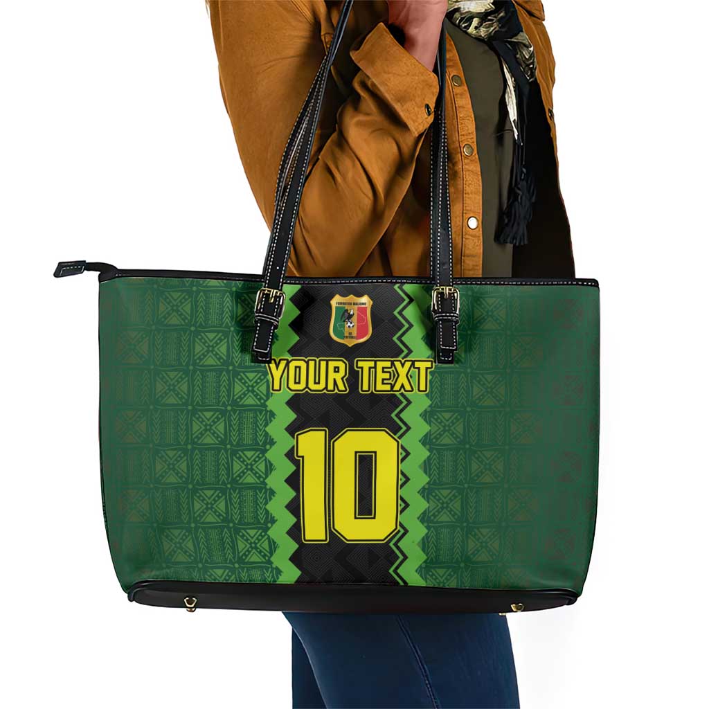 Custom Mali Football Leather Tote Bag Les Aigles-Green, Gold & Red