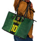 Custom Mali Football Leather Tote Bag Les Aigles-Green, Gold & Red