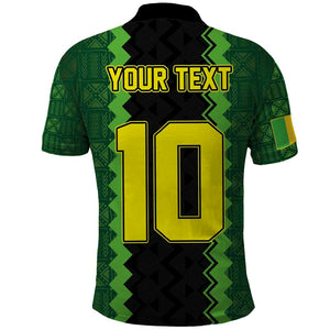 Custom Mali Football Polo Shirt Les Aigles-Green, Gold & Red