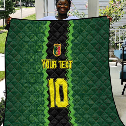 Custom Mali Football Quilt Les Aigles-Green, Gold & Red