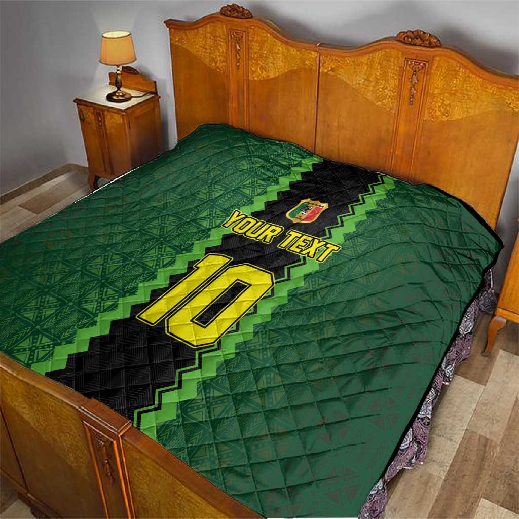 Custom Mali Football Quilt Les Aigles-Green, Gold & Red