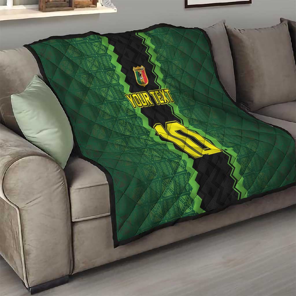 Custom Mali Football Quilt Les Aigles-Green, Gold & Red