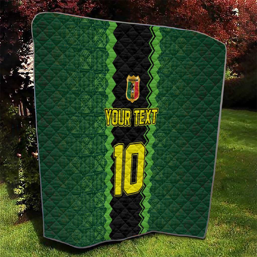 Custom Mali Football Quilt Les Aigles-Green, Gold & Red