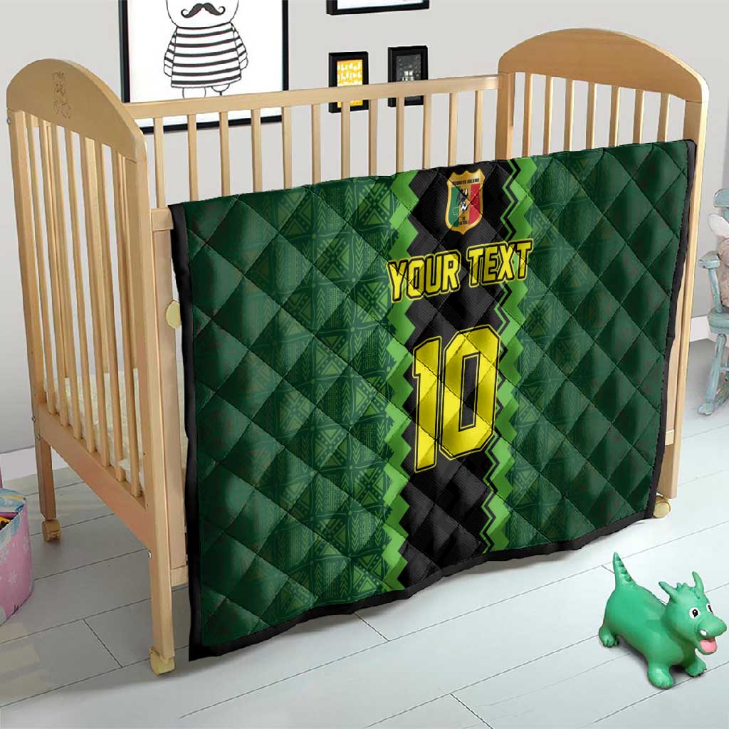 Custom Mali Football Quilt Les Aigles-Green, Gold & Red