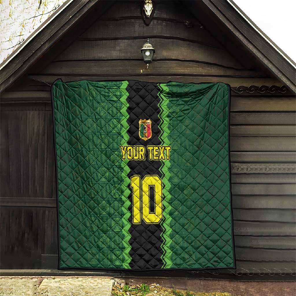 Custom Mali Football Quilt Les Aigles-Green, Gold & Red