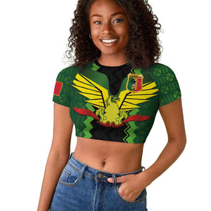 Custom Mali Football Raglan Cropped T shirt Les Aigles-Green, Gold & Red