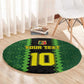 Custom Mali Football Round Carpet Les Aigles-Green, Gold & Red