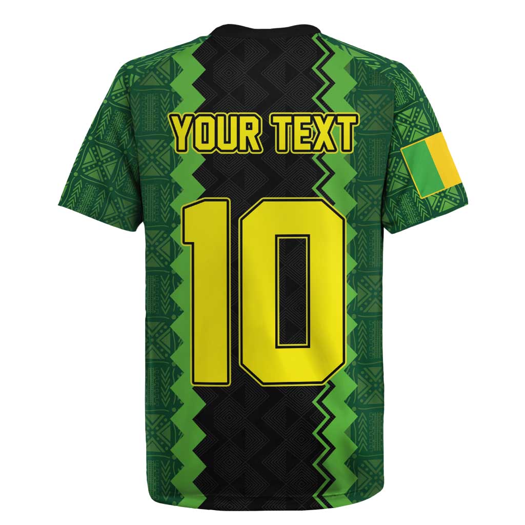 Custom Mali Football Rugby Jersey Les Aigles-Green, Gold & Red