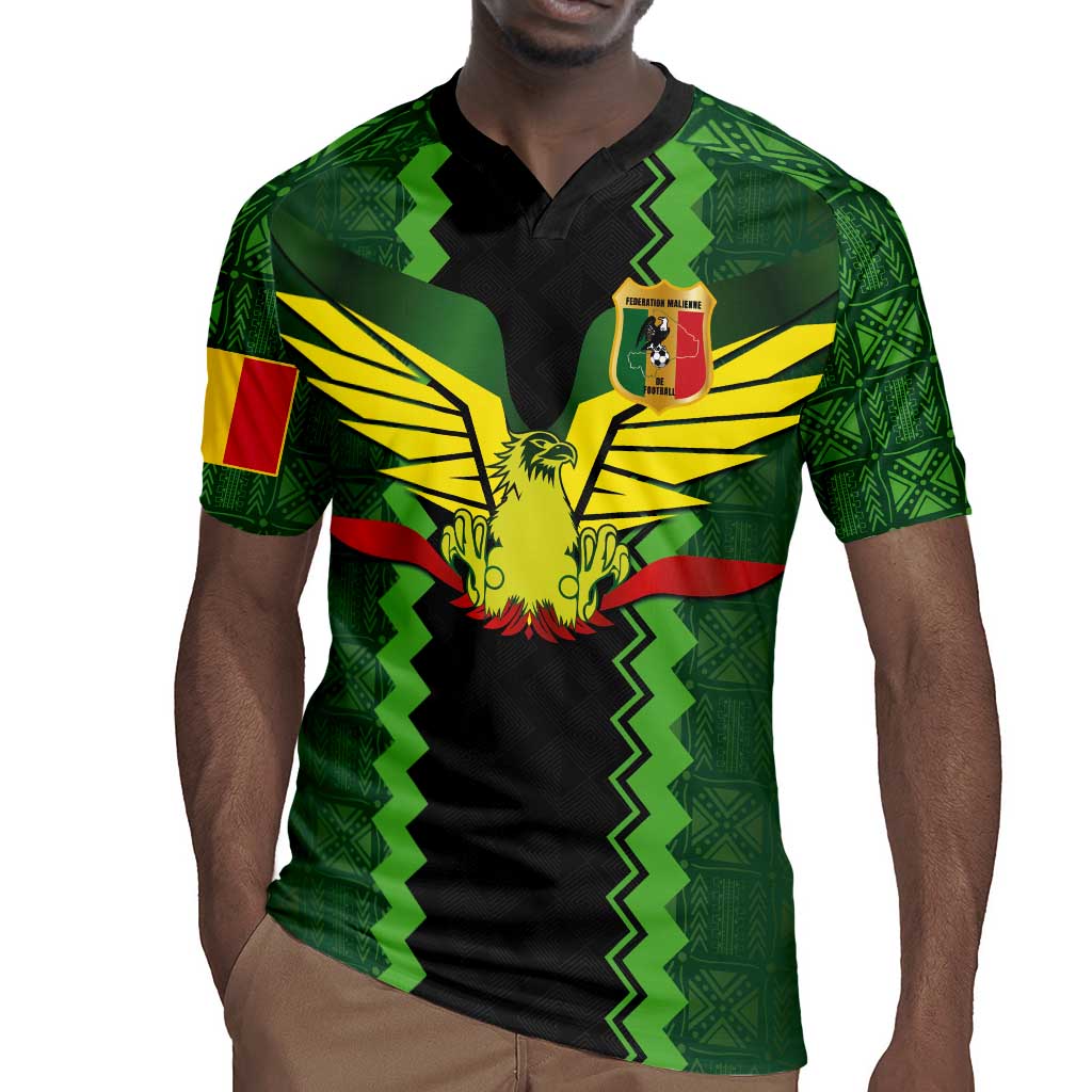 Custom Mali Football Rugby Jersey Les Aigles-Green, Gold & Red
