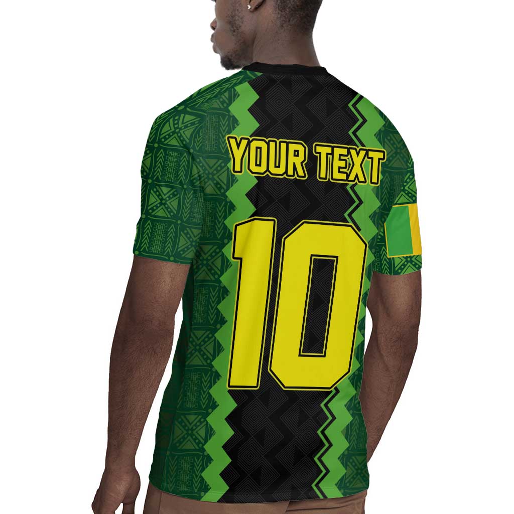 Custom Mali Football Rugby Jersey Les Aigles-Green, Gold & Red