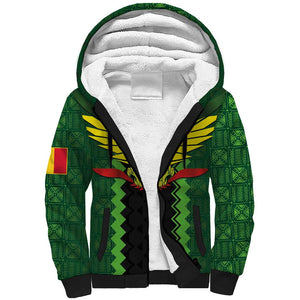 Custom Mali Football Sherpa Hoodie Les Aigles-Green, Gold & Red