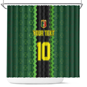Custom Mali Football Shower Curtain Les Aigles-Green, Gold & Red