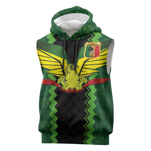 Custom Mali Football Sleeveless Hoodie Les Aigles-Green, Gold & Red - African Pride