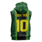 Custom Mali Football Sleeveless Hoodie Les Aigles-Green, Gold & Red - African Pride